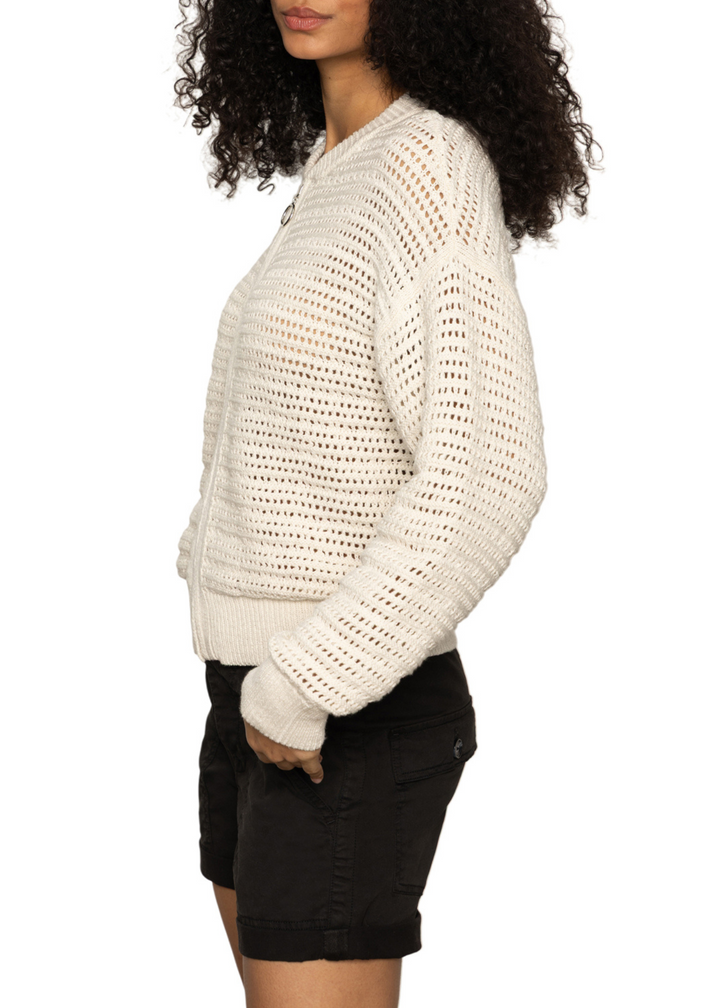Sanctuary Clothing Open Knit Bomber