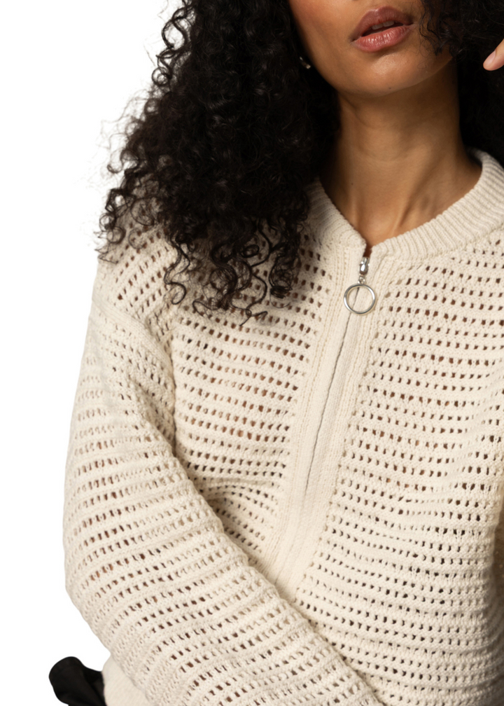 Sanctuary Clothing Open Knit Bomber