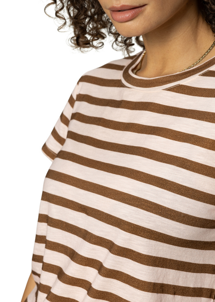 Sanctuary Clothing The Perfect Tee - Earth Pink/Sepia Stripe