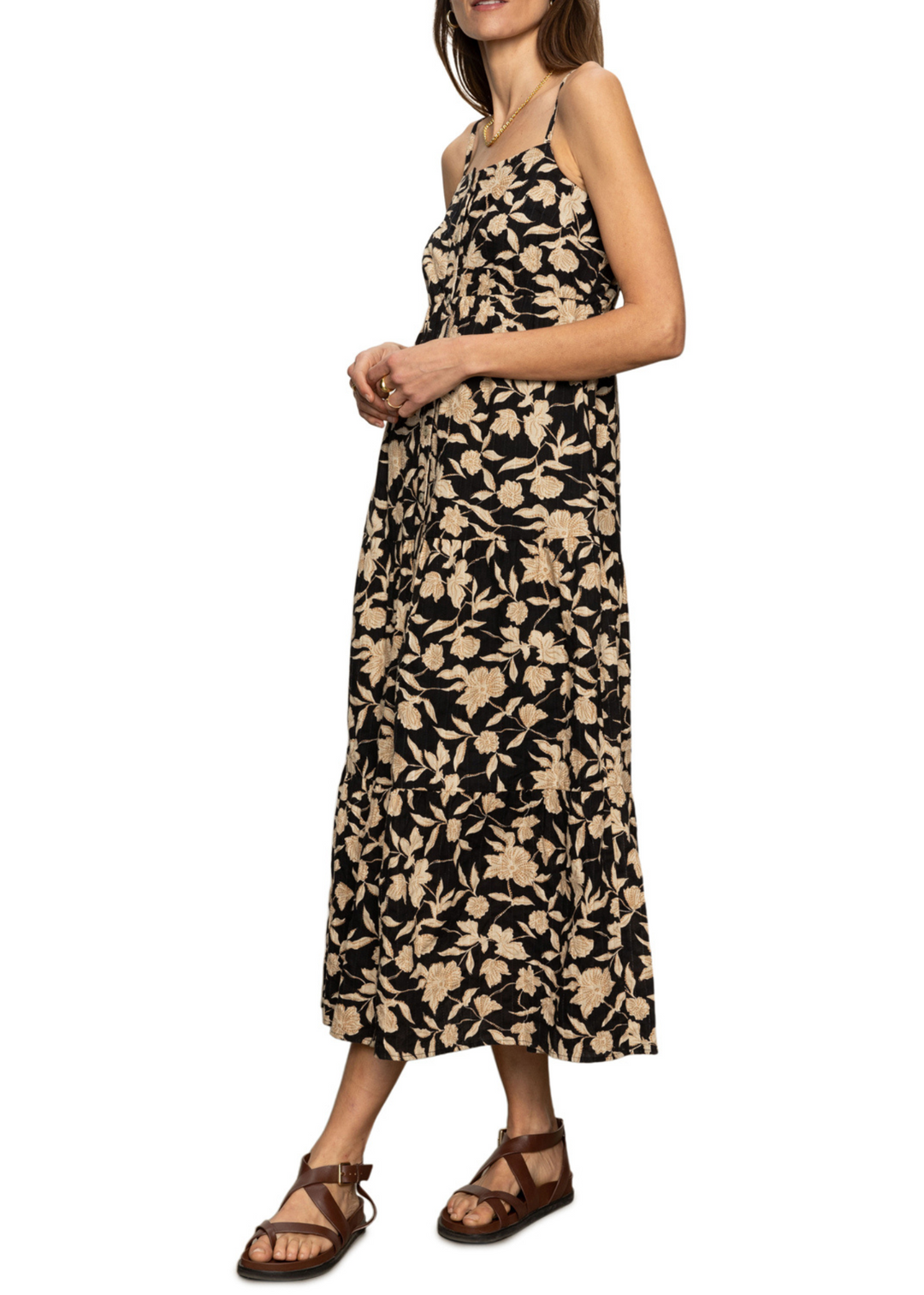 Sanctuary Clothing tiered Picot Dress in Bandana Print