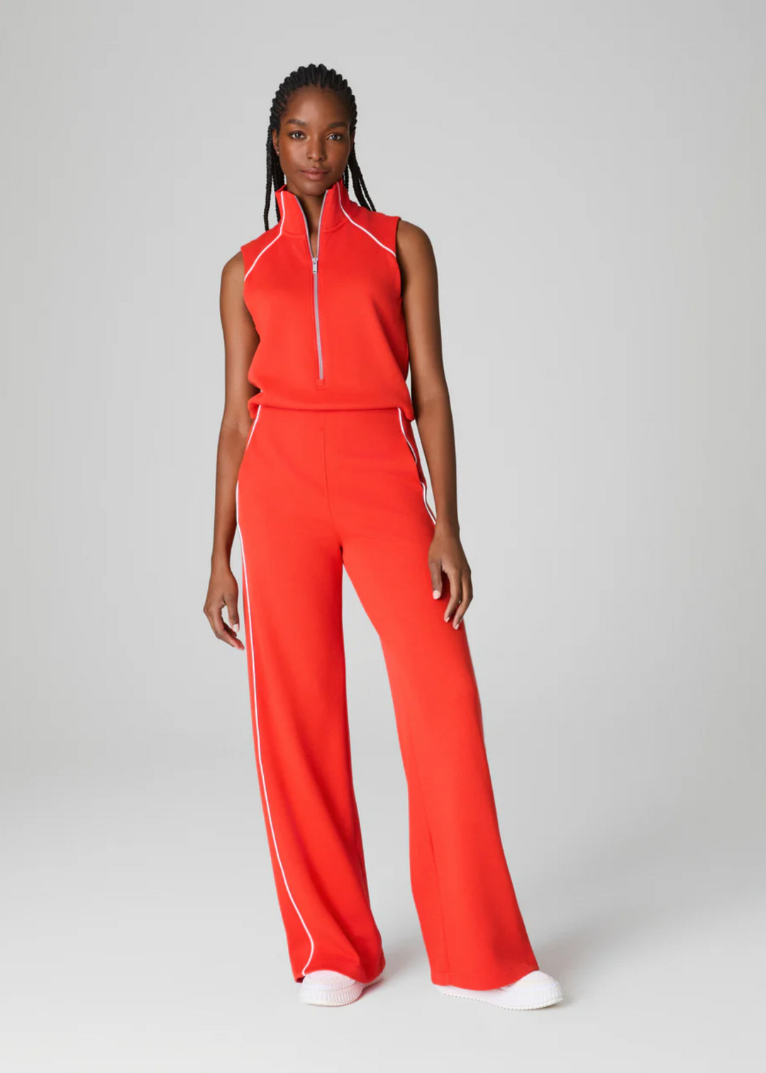 Spanx AirEssentials Pique Sleeveless Jumpsuit in Poppy