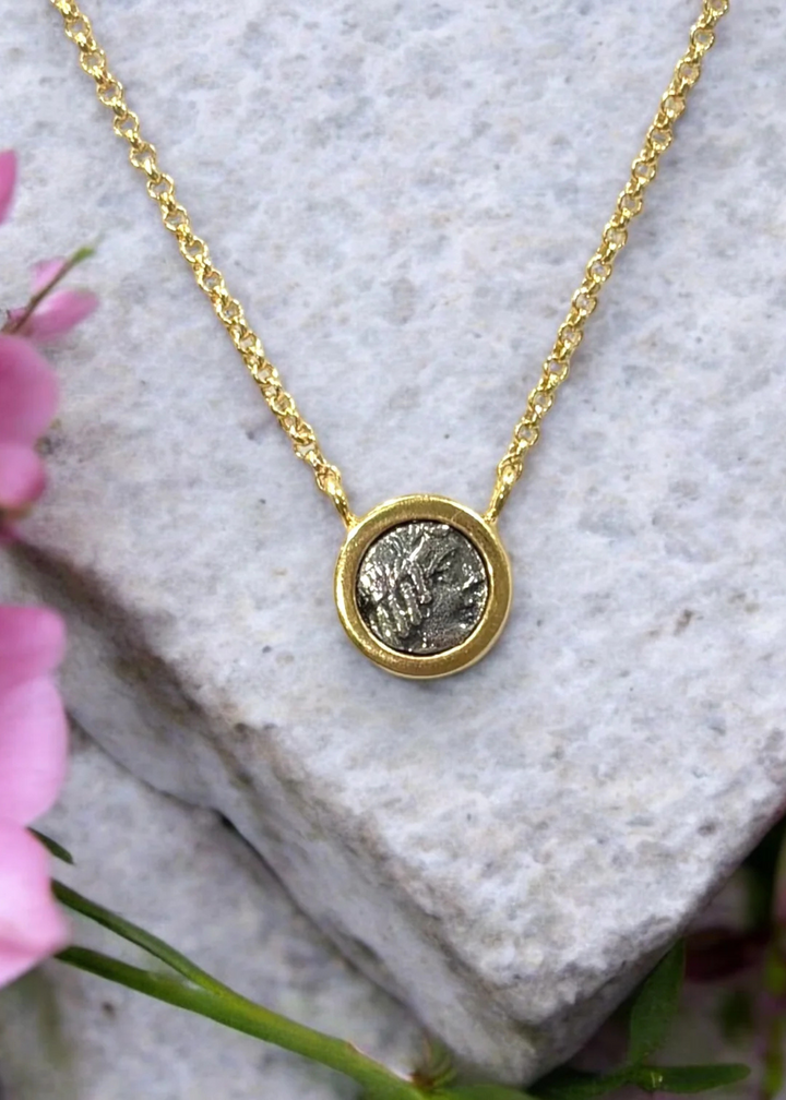 Tat2 Designs Gold Flora Coin Necklace
