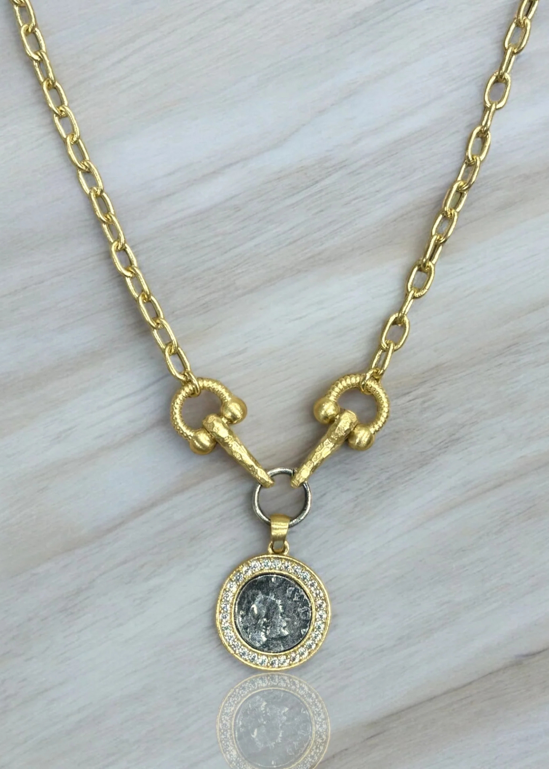 Tat2 Designs Gold Layla Horsebit Necklace