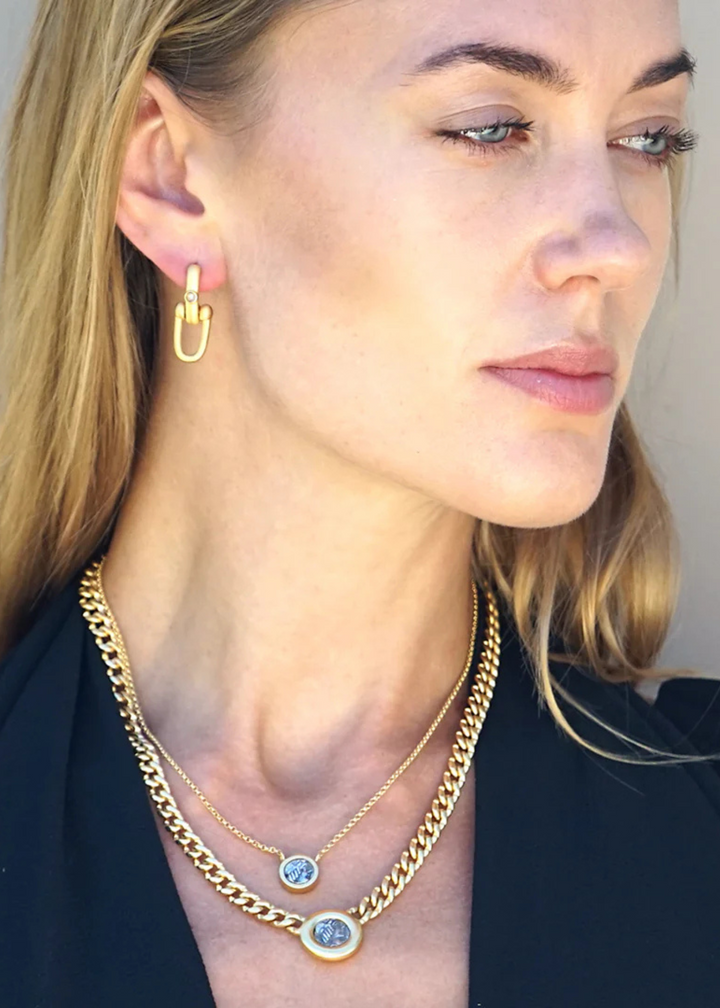 Tat2 Designs Gold Flora Coin Necklace