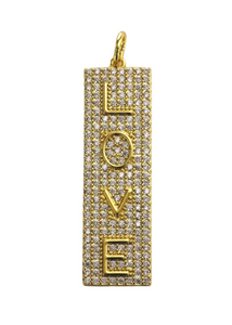 Love Bar Charm - Gold