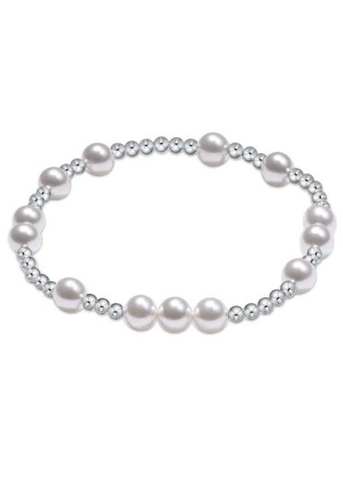 Hope Unwritten Sterling 6mm Bead Bracelet - Pearl