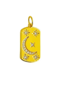 Moon and Stars Charm - Gold