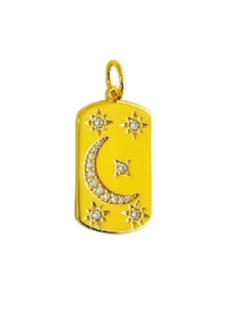 Allison Avery Moon and Stars Charm - Gold