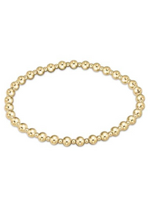 Classic Grateful Pattern 4mm Bead Bracelet-Gold