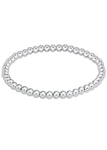 Classic 4mm Bead Bracelet - Sterling