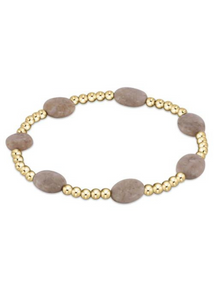 Admire Gold 3mm Bead Bracelet - Riverstone