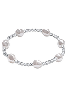 Admire Sterling 3mm Bead Bracelet - Pearl