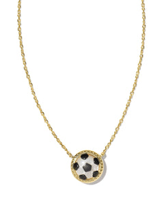Soccer Short Pendant Necklace - Gold/Ivory Mother of Pearl