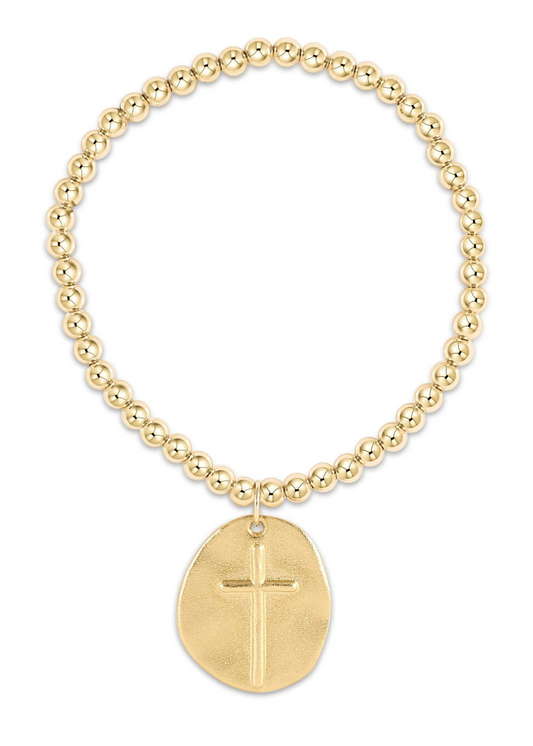 enewton Designs Classic Gold 4mm Bead Bracelet - Inspire Gold Charm