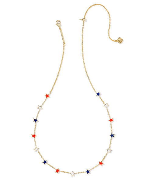 Kendra Scott Sierra Star Strand Necklace - Red White Blue Mix
