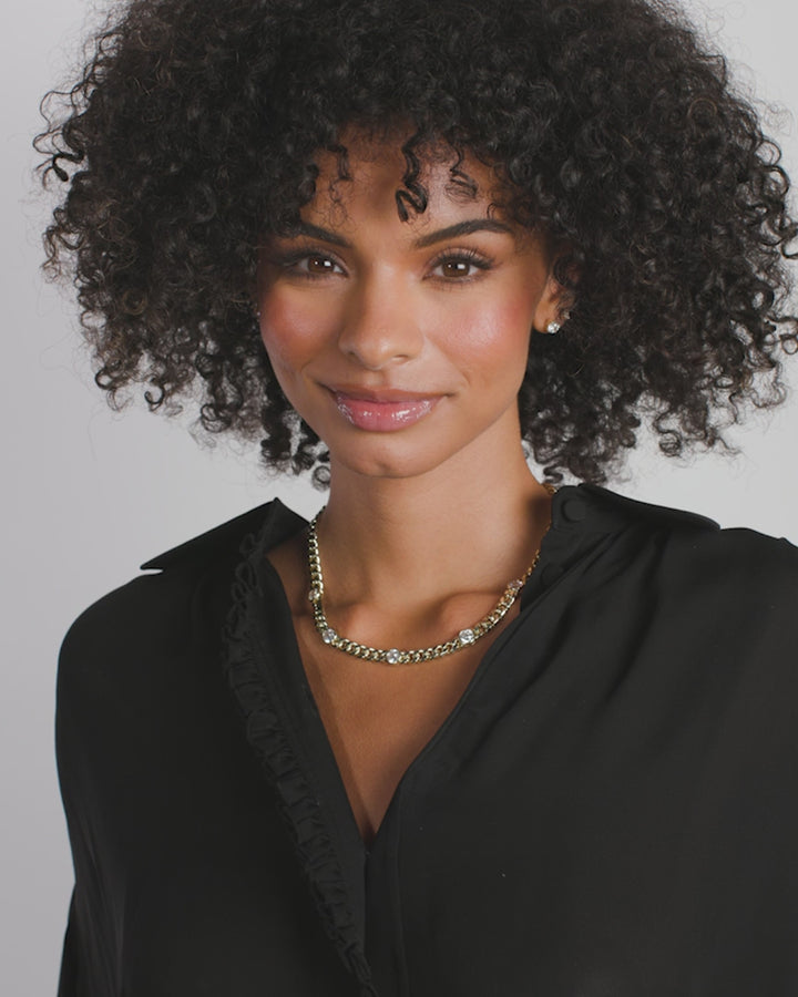 Melinda Maria Julian 5 Diamond 18" Necklace - Gold