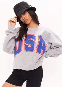 Cropped USA Sweatshirto