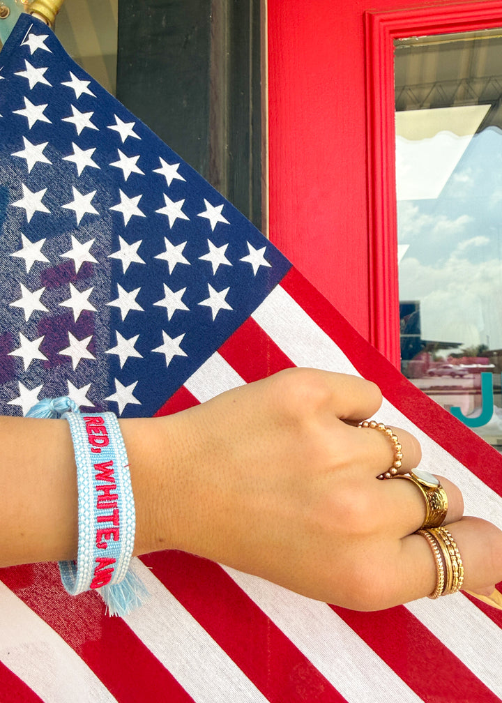 Red, White, and Cute Bracelet - Little Girl's Size