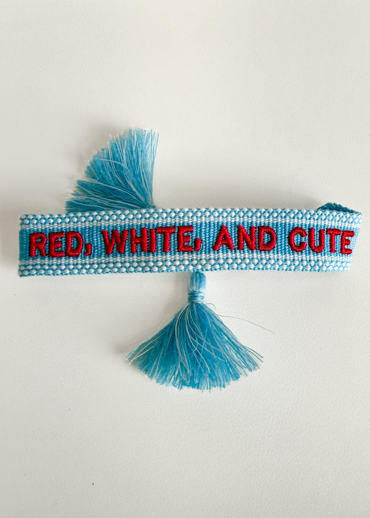 Red, White, and Cute Bracelet - Little Girl's Size