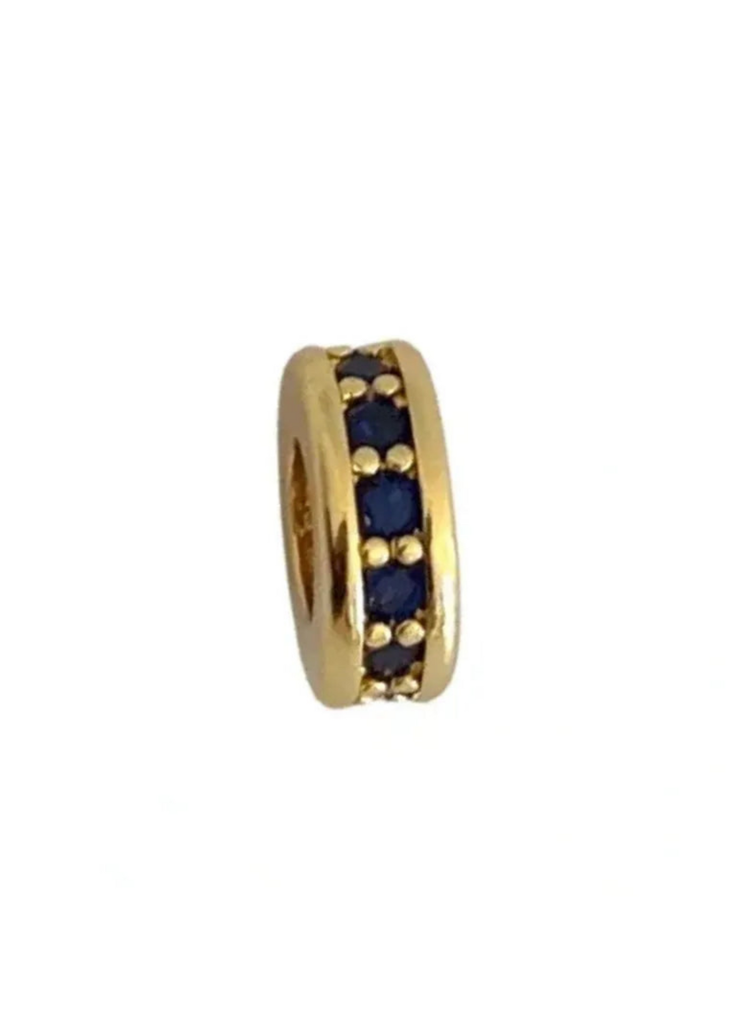 Spacer Bead - Gold/Sapphire