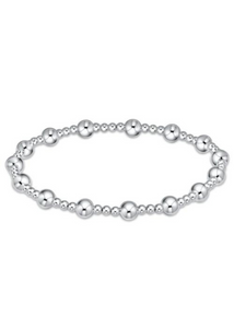 Classic Sincerity Pattern 5mm Bead Bracelet - Sterling