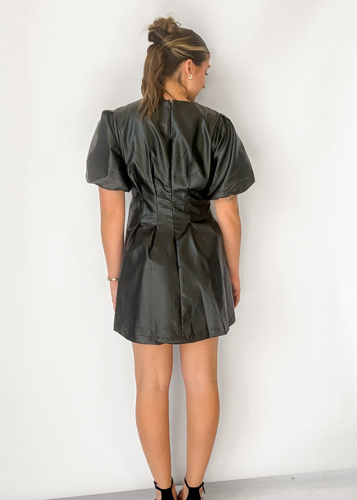 Kris Faux Leather Mini Dress