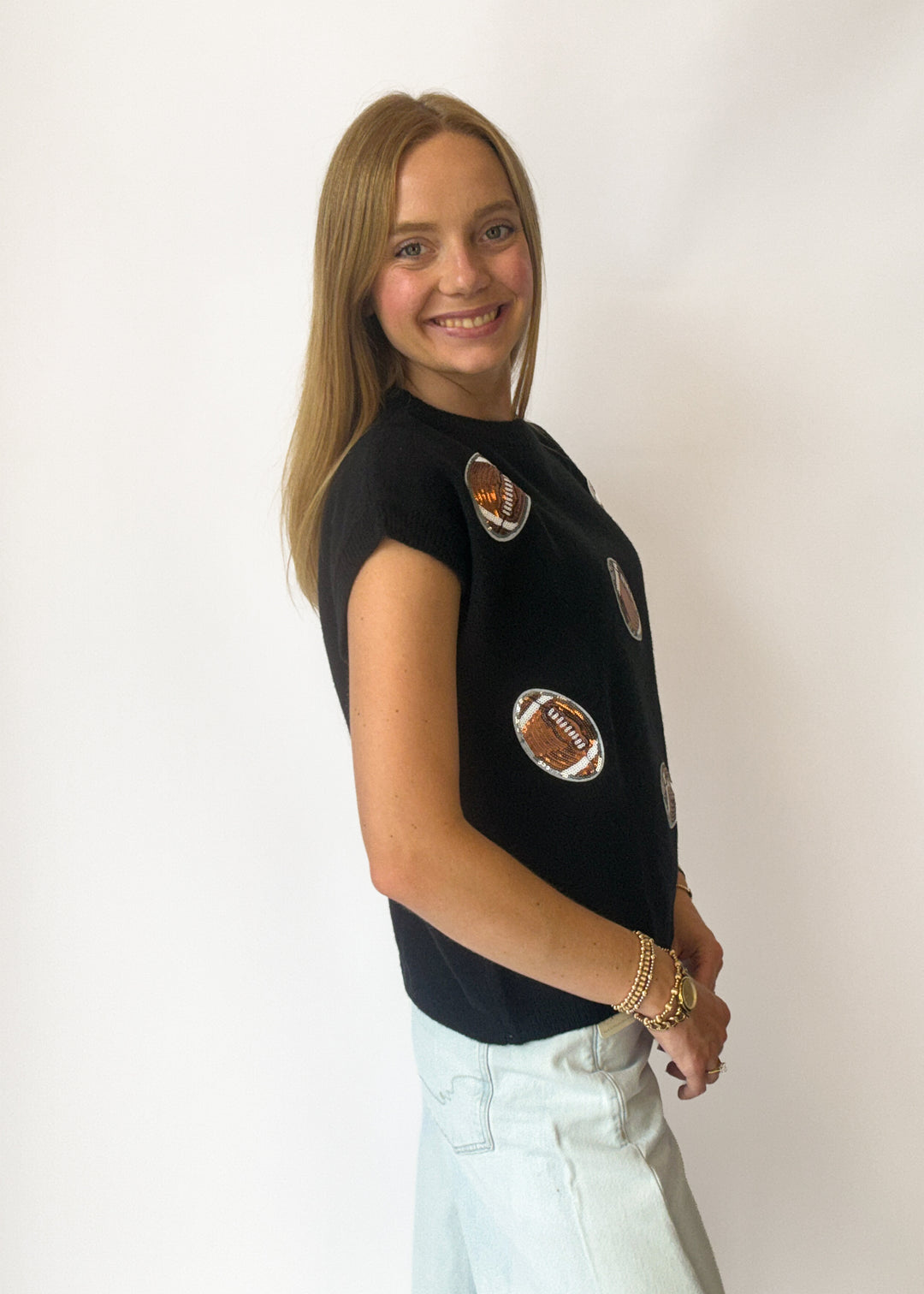 End Zone Sequin Top