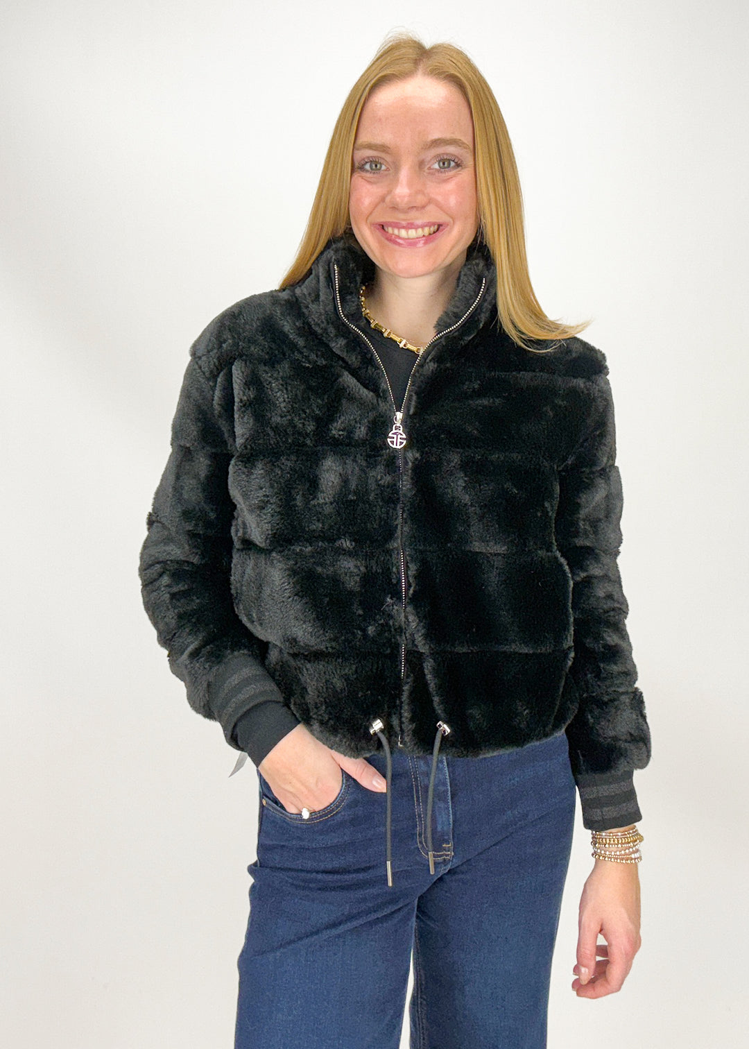 Casey Faux Fur Bomber Jacket