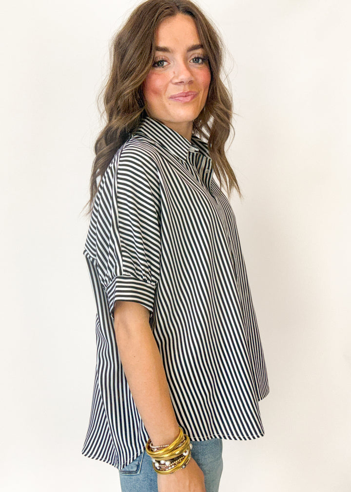 Emily Oversized Button Down - Black