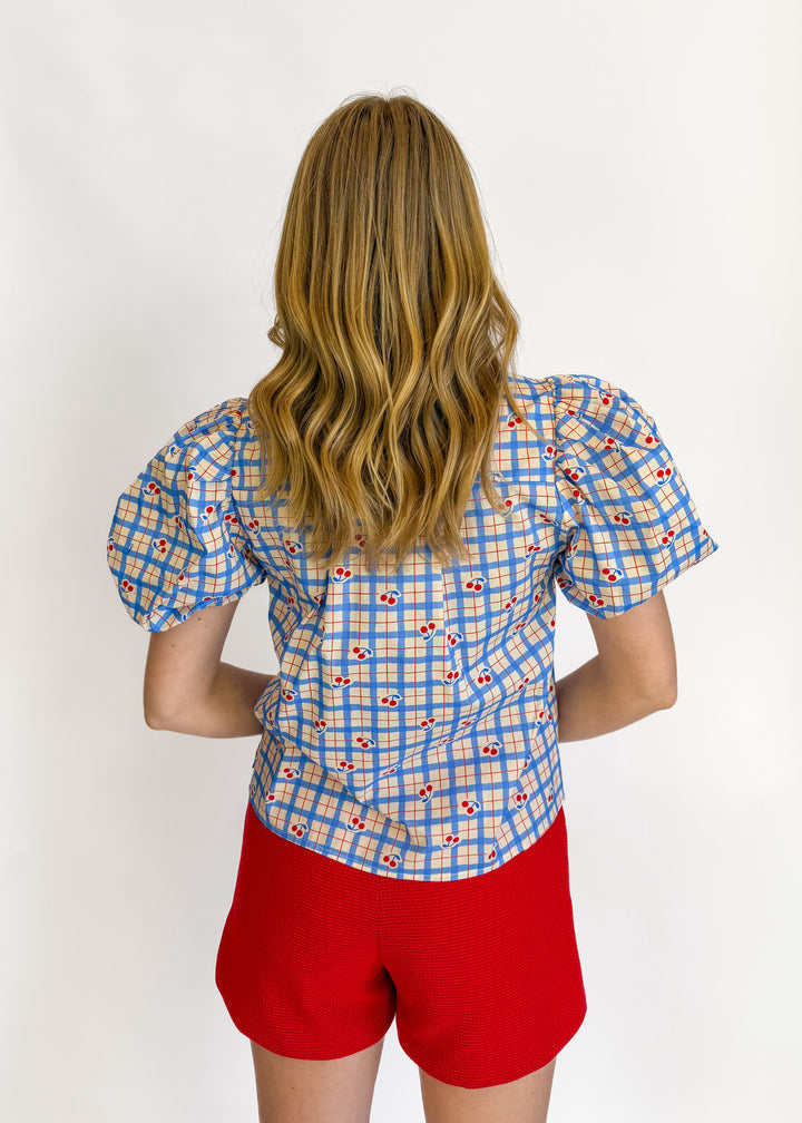 Emma Cherry Pattern Top