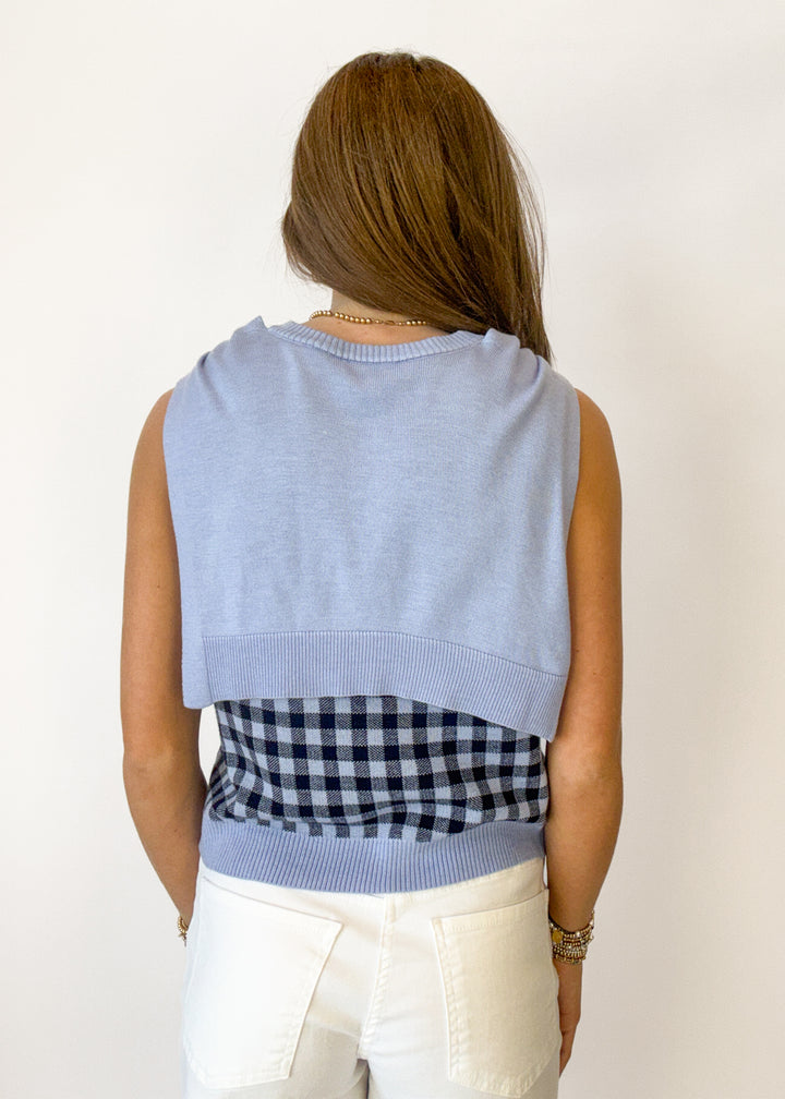 Jenna Gingham Knit Top