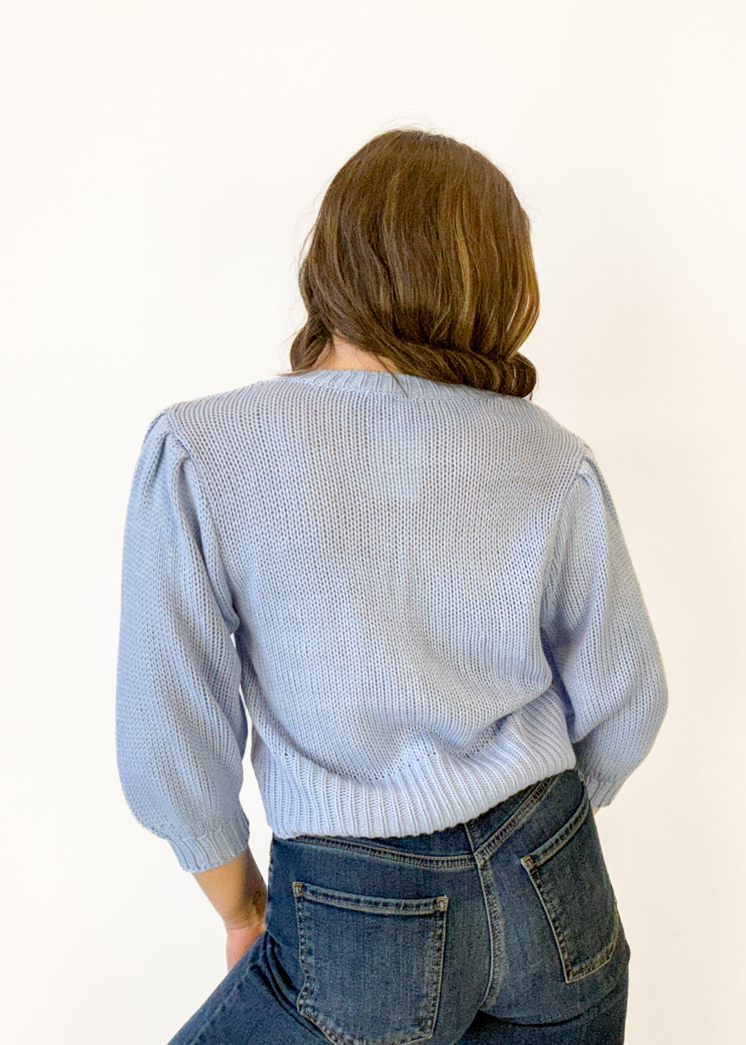 Rosie Button Down Sweater - Blue