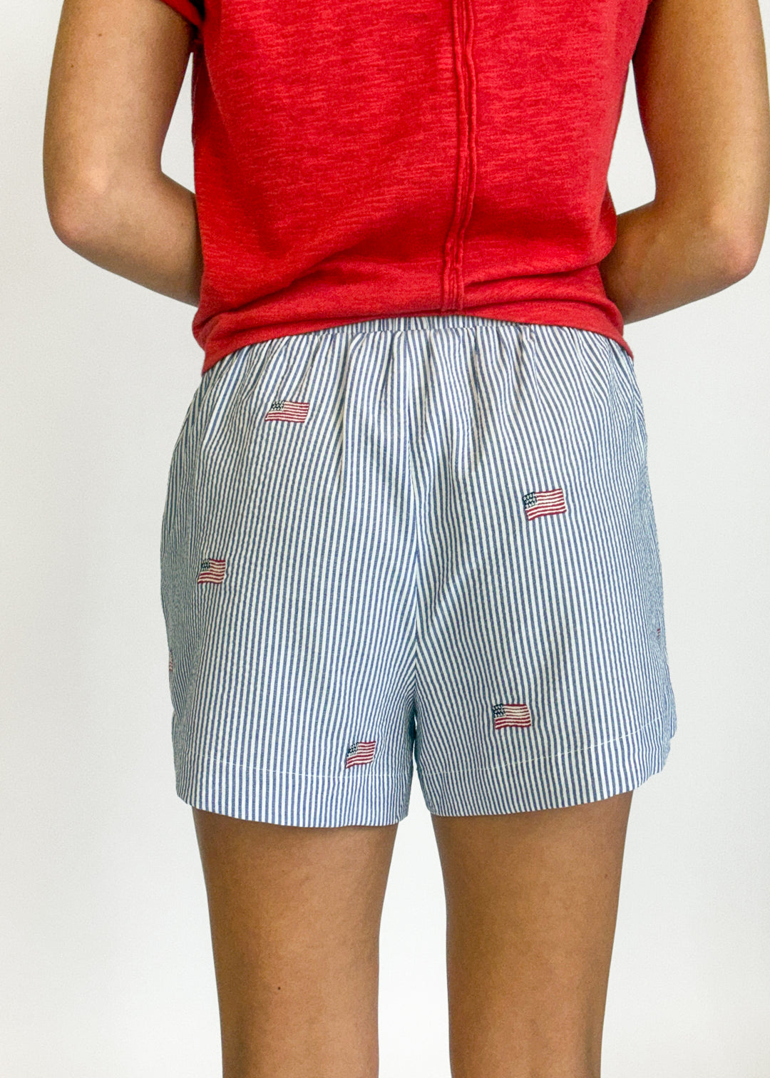American Girl Striped Shorts -  Blue