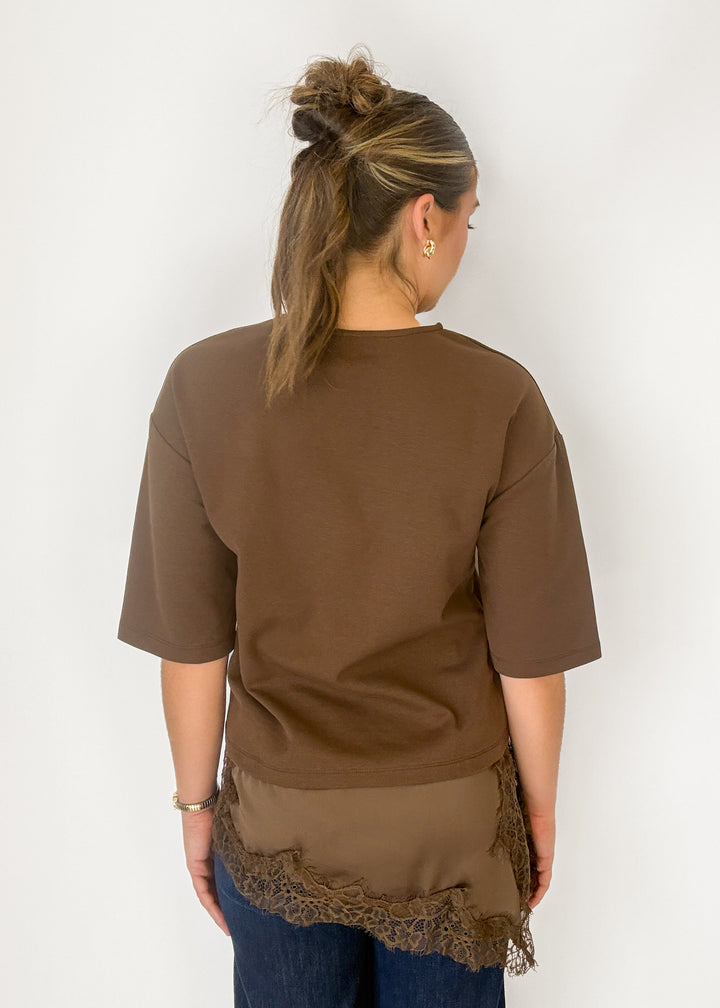Diana Lace Top - Brown