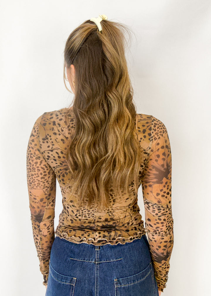 Free People Lilly Printed Long Sleeve Top