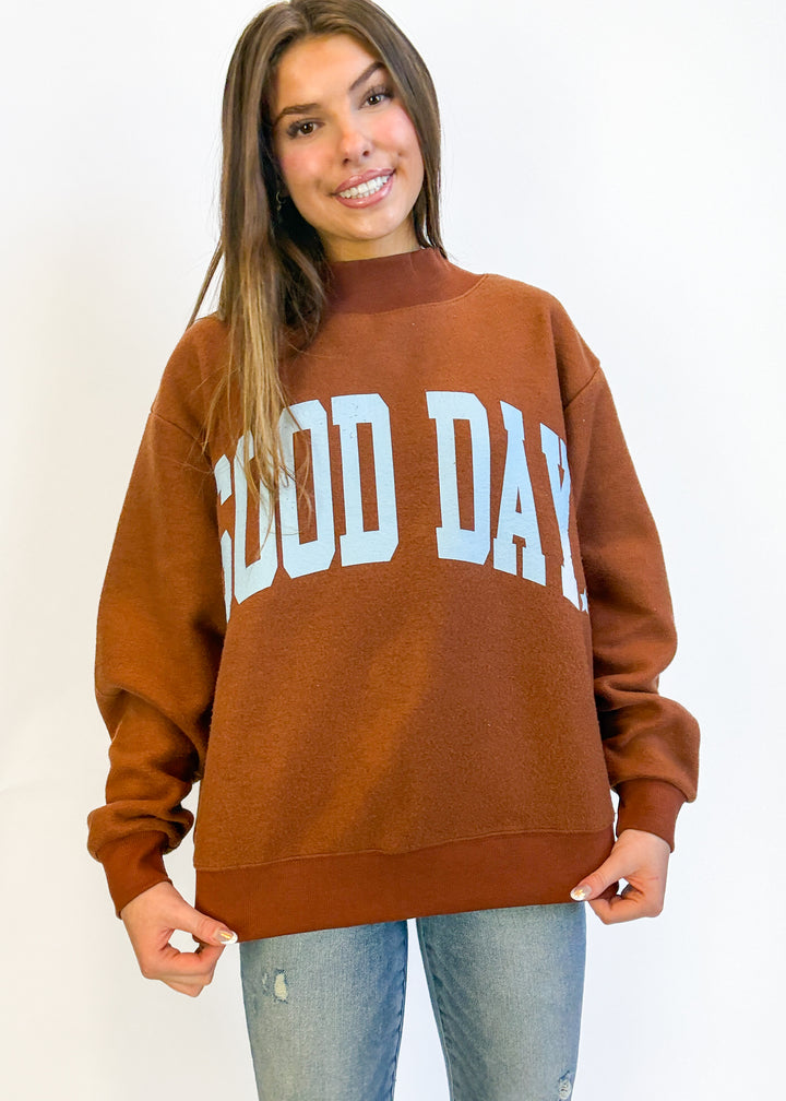 Good Day 2-Sided Mock Neck Sweatshirt