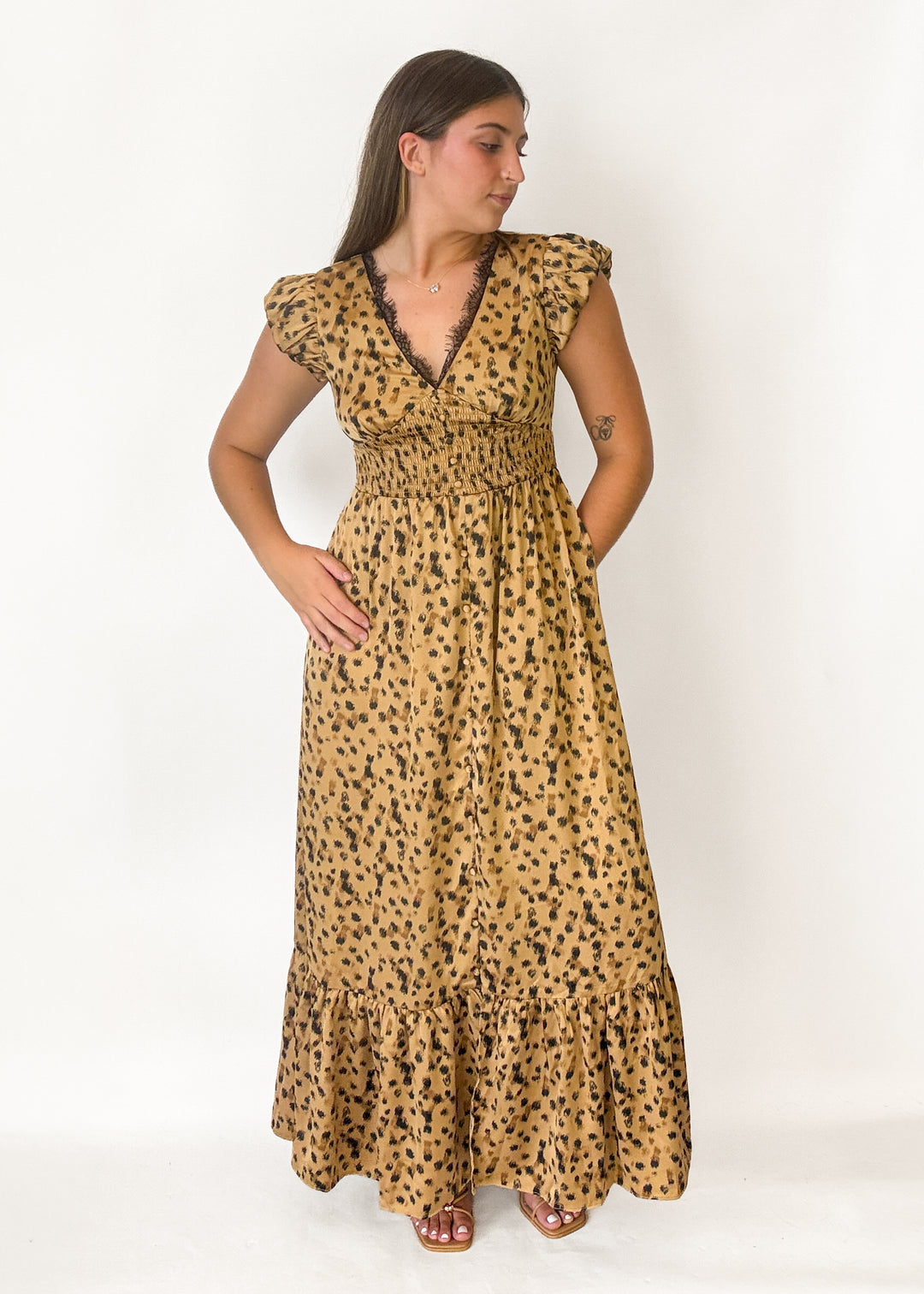 Lola Leopard Maxi Dress