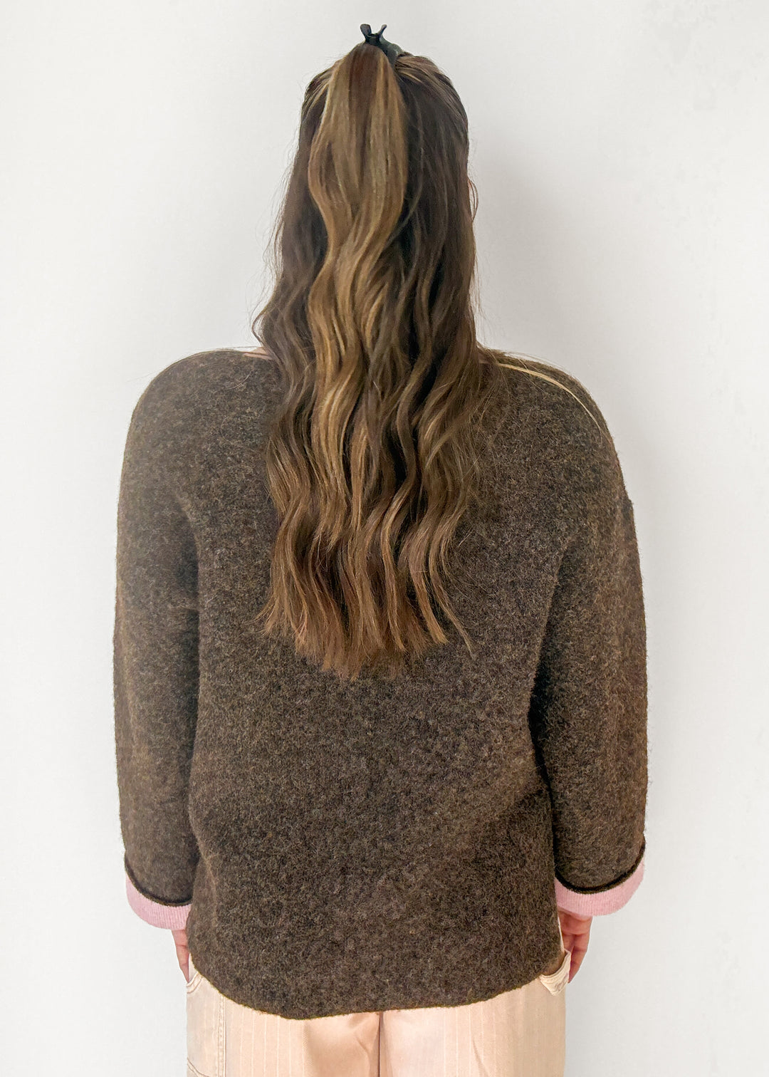 Kara Contrast Cuff Knit Sweater