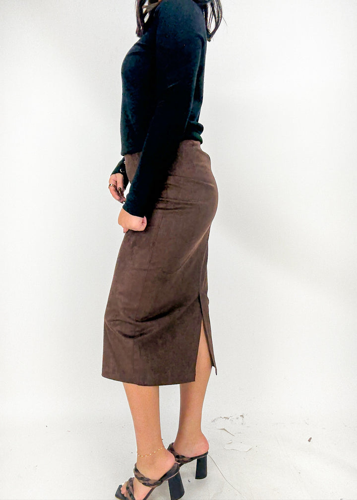 Dolce Cabo Asher Suede Maxi Skirt