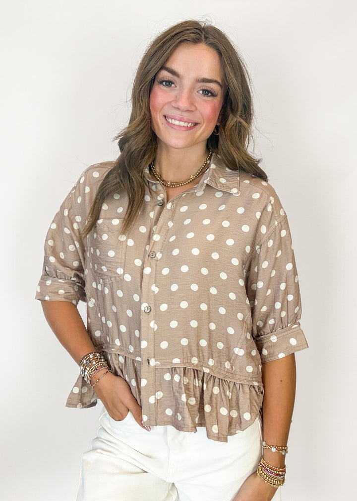 Lisa Polka Dot Button Down