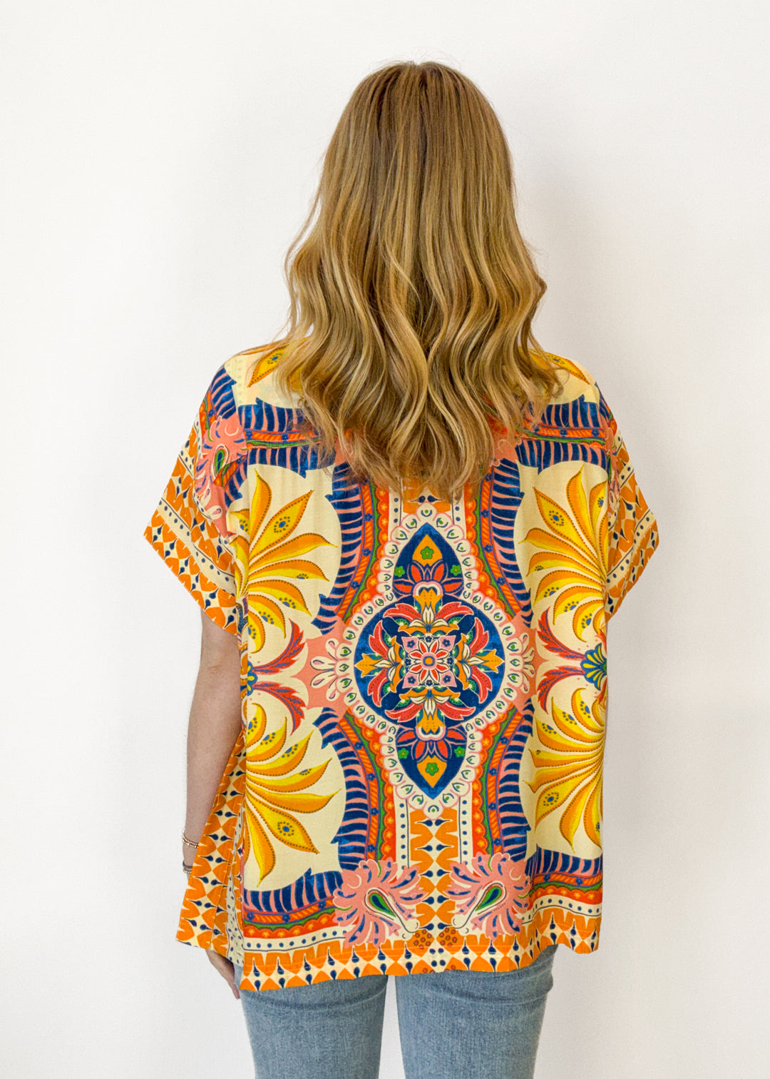 Freya Scarf Print Top