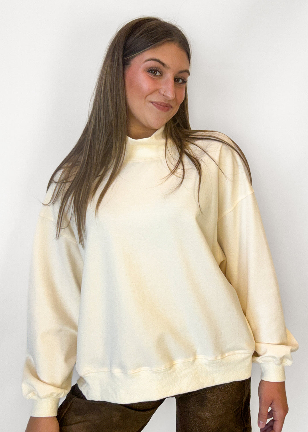 Claire Mock Neck Sweatshirt