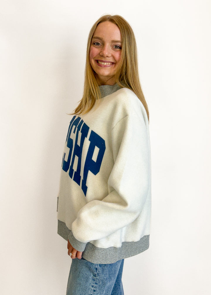 WRSHIP 2-Sided Mock Neck Sweatshirt