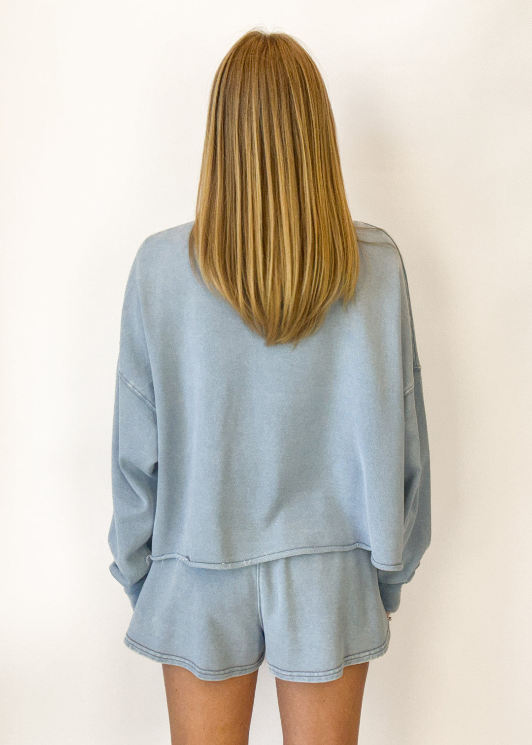 Audrey Knit Denim Sweatshirt