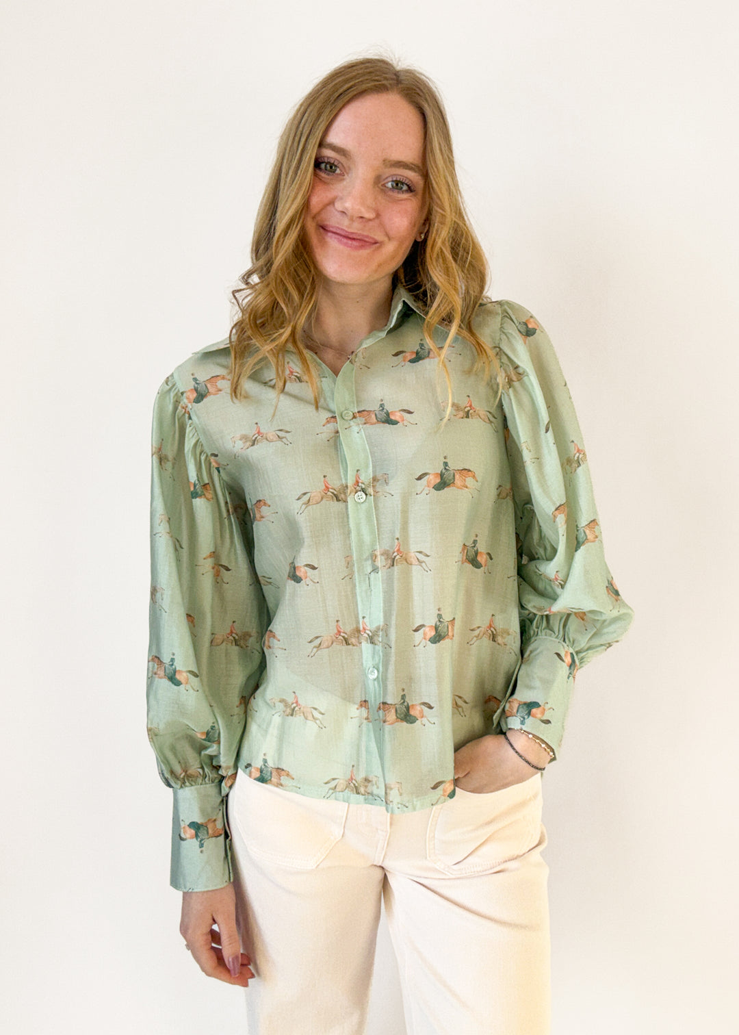 Astrid Tori Graphic Button Down
