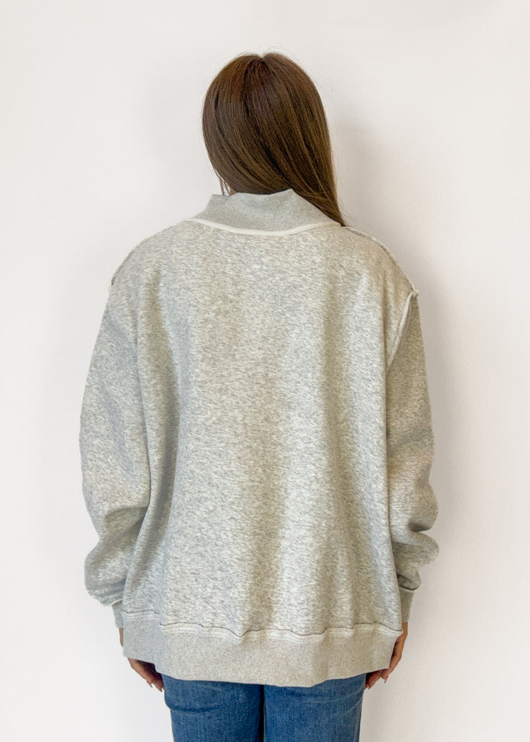 Mahjong Reversible Mock Neck Sweatshirt