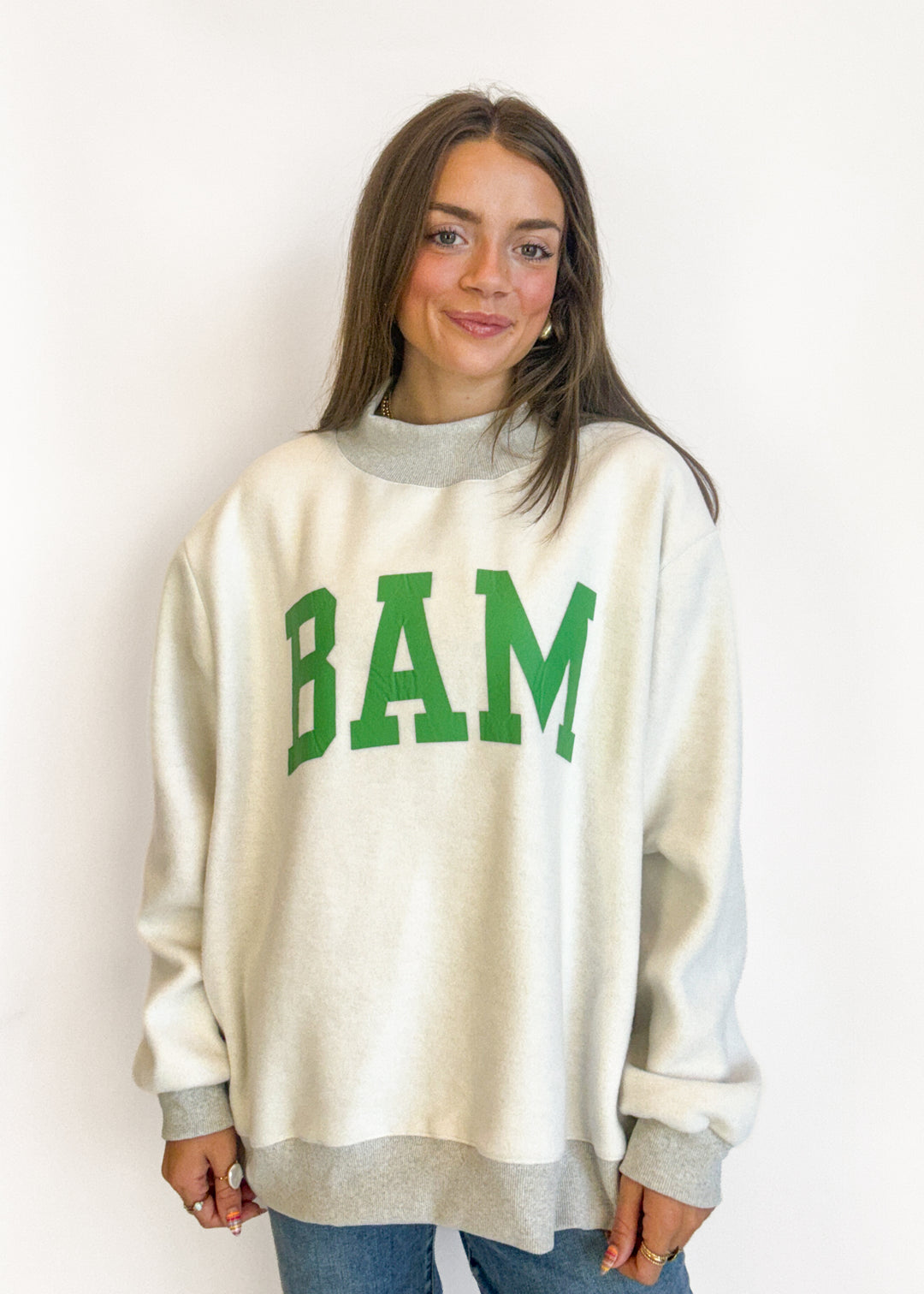 Mahjong Reversible Mock Neck Sweatshirt