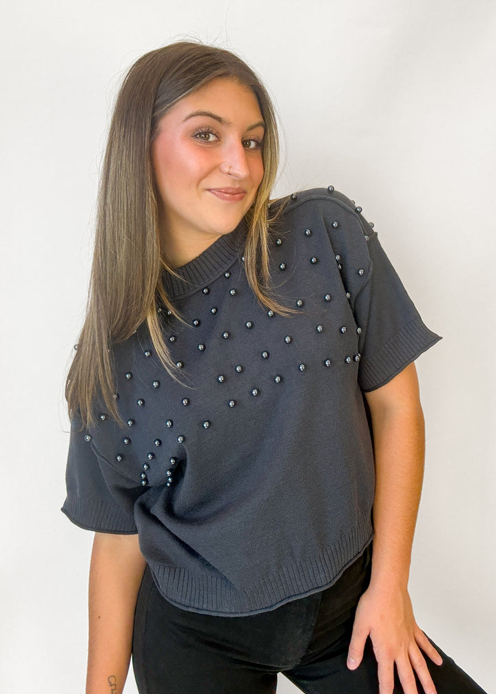 Stephanie Pearl Crewneck Sweater