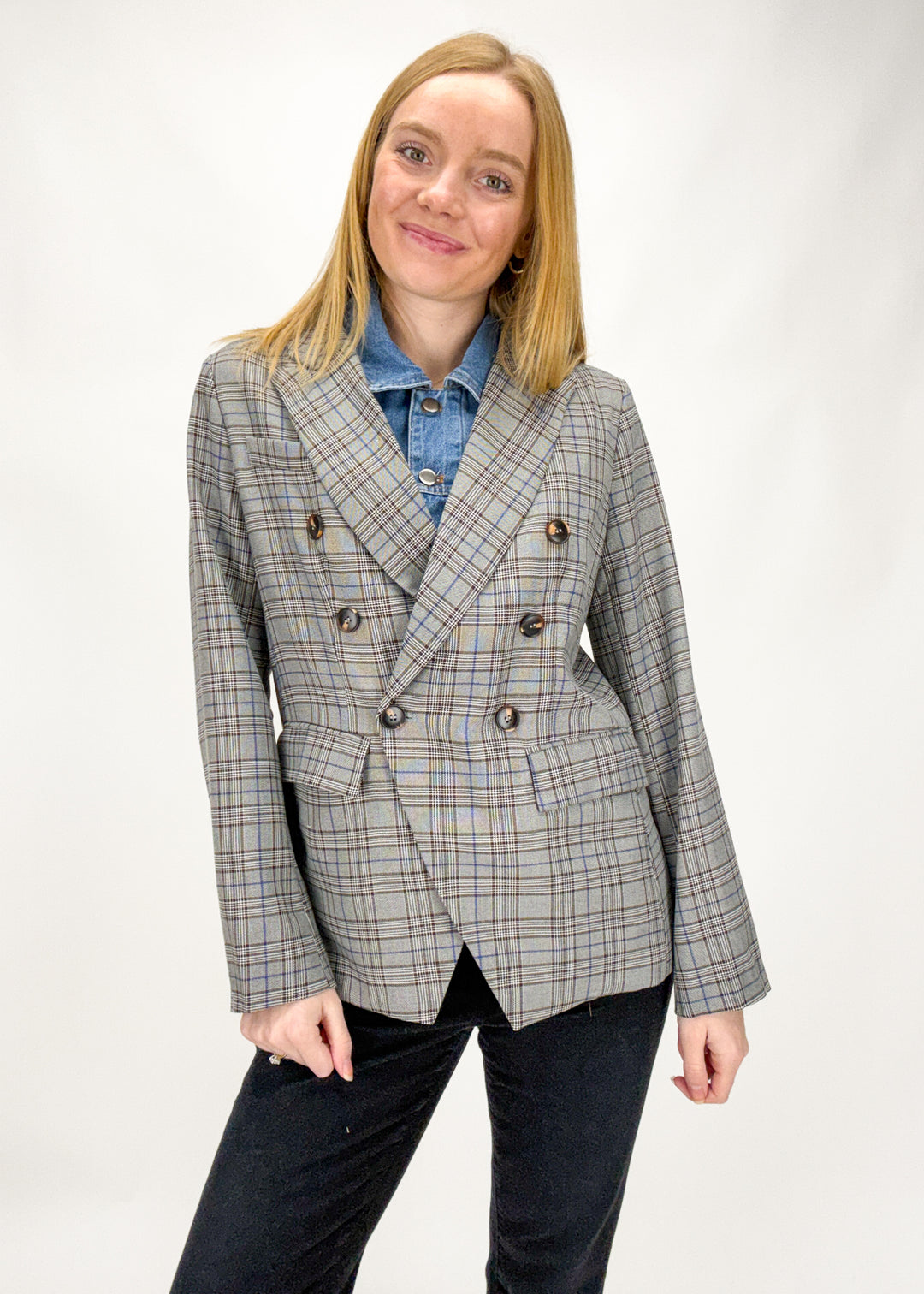 Jacqueline Plaid Blazer