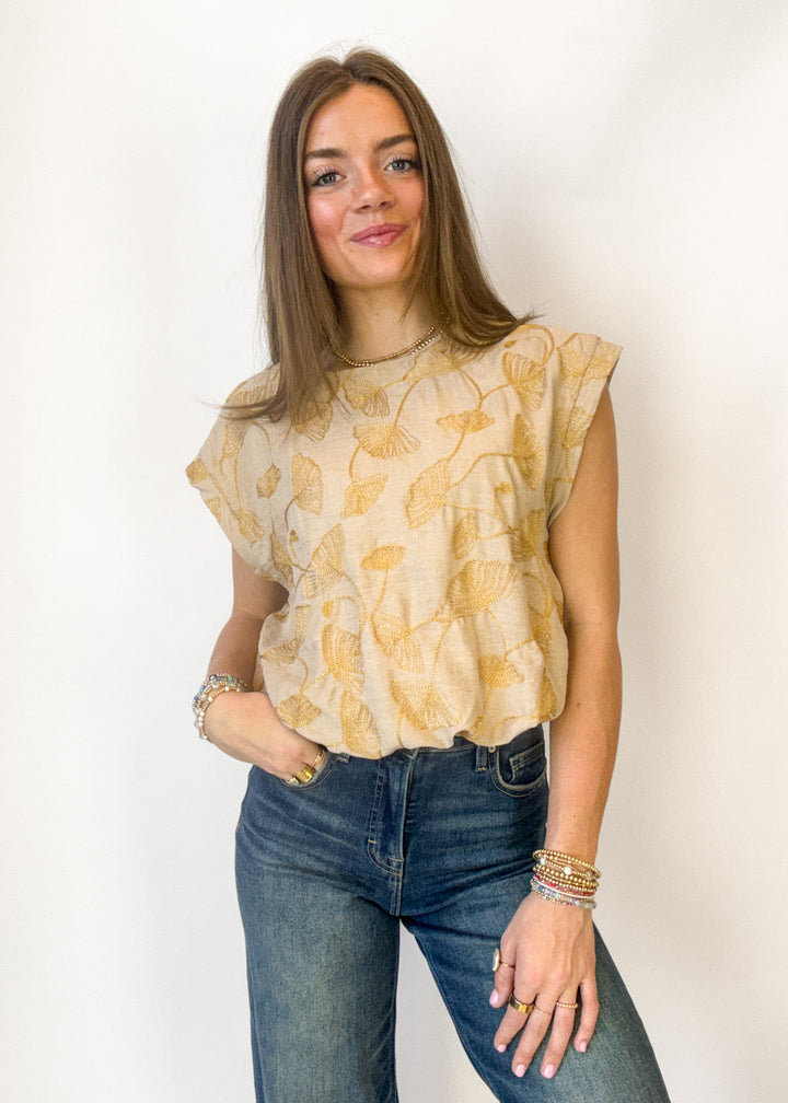 Fallon Textured Bubble Top